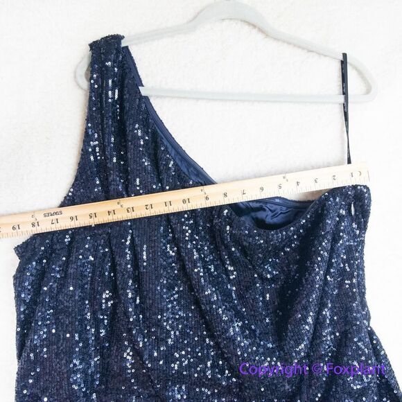 New! City Chic Athena Maxi sequin Dress navy blue, size 24 - Picture 8 of 16